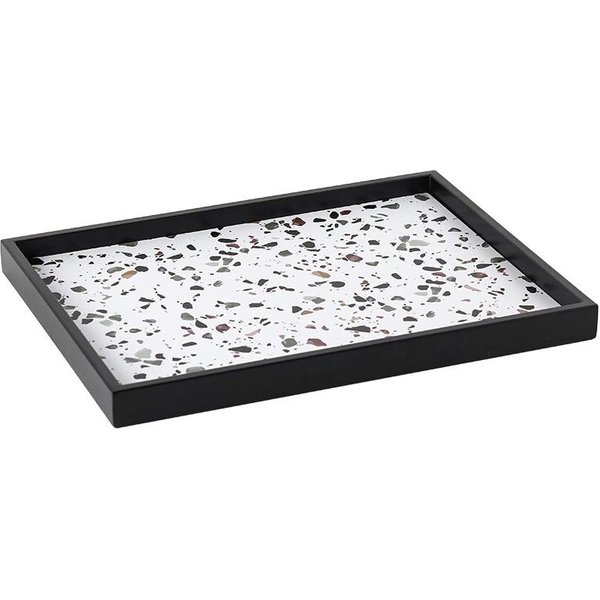 Bandeja De Lujo Ligero De Alta Gama ImitacióN Crin De Caballo Adornos De Entrada De Villa Sala De Modelos Dormitorio JoyeríA Cuero Bandeja De Almacenamiento Decoraciones Square - Gravel Tray M07016-image