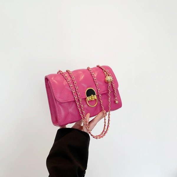 Bolso PequeñO Cuadrado Con Bordado De Diamantes Para Mujer, Bandolera De Un Solo Hombro Con Cadena, Moderno Bolso De Mano Para La Axila.-image
