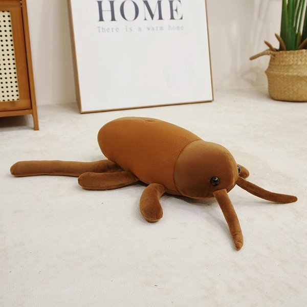 Juguetes De Peluche De Cucaracha Simulada De 40/60/80 Cm MuñEco Suave Relleno Almohada Creativa De Insecto Para Regalos De Navidad 40Cm-image