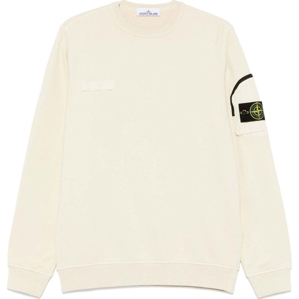 Stone Island GłAdka Bluza Z Naszywką OkrąGłY Dekolt MęSka Bluza BiałA K1S156100003S0123-V009B XL-image