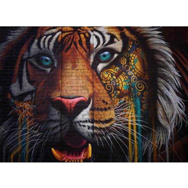 Pintura De Diamantes DIY 5D Tigre Cuadrado / Redondo Bordado De Diamantes Punto De Cruz Mosaico De Diamantes DecoracióN Full Round (20X30CM)-image