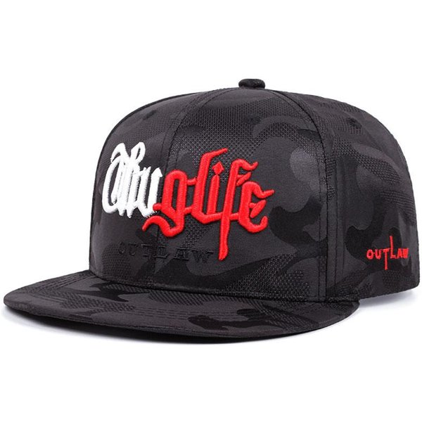 Moda Nowy Kapelusz Z PłAskim Daszkiem Riot Life Haftowany Kapelusz Street Hip Hop Ochrona Przed SłOńCem Dekoracja Czapka Baseballowa Unisex Black-image