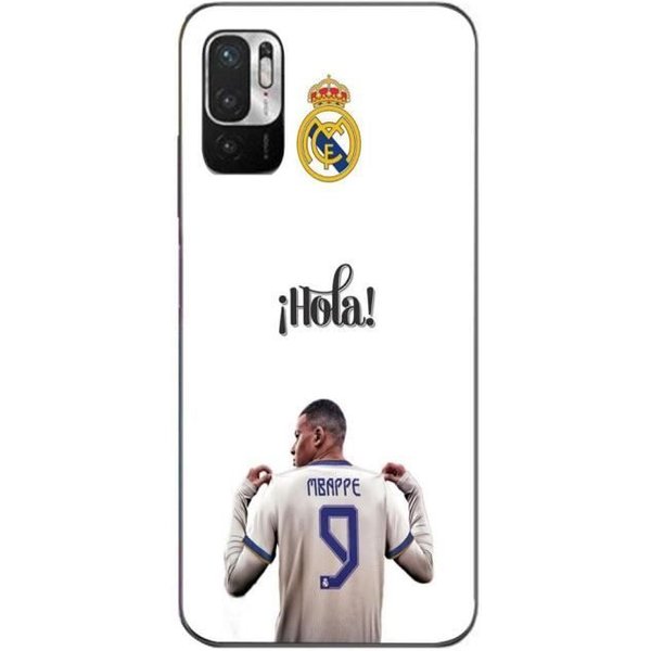 Coque Maniacase Pour Xiaomi Redmi Note 10 5G Kylian Mbappe Real Madrid 9 Hola-image