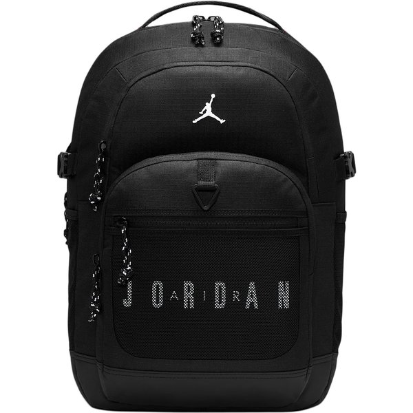 Jordan 25L Blacktop Logo Design ZamknięCie Na Zamek BłYskawiczny Plecak Poliestrowy Plecak Unisex LM9047-023 Black Black-image