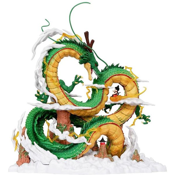 25Cm Dragon Ball Z Shenron I Son Goku Figurka Anime Figurka Dbz Model Statua Pcv Lalka Kolekcjonerska Zabawka Ozdoba Na Biurko Prezenty Dla Dzieci-image