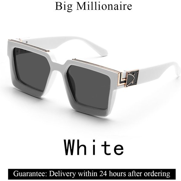 Retro Black Millionaire Shades Luksusowe Okulary PrzeciwsłOneczne Dla MężCzyzn Projektant Znana Marka Kwadratowe Okulary PrzeciwsłOneczne MęSkie Damskie Okulary PrzeciwsłOneczne Ships Within 24H-image