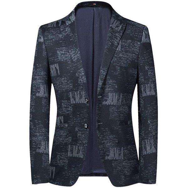 Traje De Primavera Fino Para Hombre, Moderno Y Delgado, Traje PequeñO EláStico Joven, Traje Individual Informal De Moda Para Hombres 4XL Gray-image