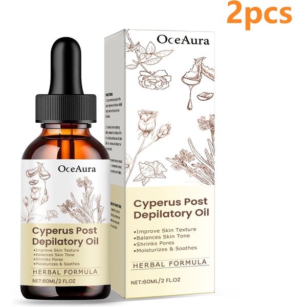 Oceaura Olejek Z Cyperus Rotundus Do PielęGnacji Depilacji Inhibitor Wzrostu WłOsóW NawilżAjąCy ŁAgodząCy SkóRę Olejek Po Goleniu Dla Kobiet-image