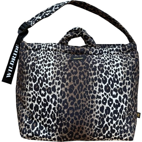 Wildride Bolso Para PañAles Estampado Leopardo Savannah Gran Capacidad Hombro Cruzado Bolso De Mano PoliéSter Reciclado Ligero Mamá Bebé 57X41Cm-image