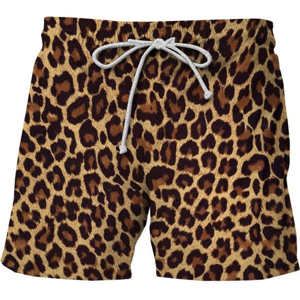 MęSkie KróTkie Spodenki W Panterkę, Letnie Spodenki PlażOwe, Spodenki Sportowe 5XL PomarańCzowy-image
