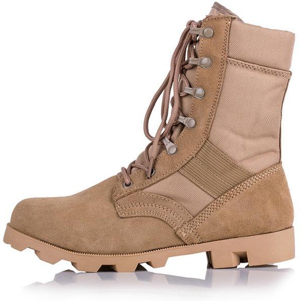 Botas De Tobillo De Hombre De Verano Zapatos Militares Zapatos De Cuero Genuino Para Hombres Botas Militares 38 Amarillo-image
