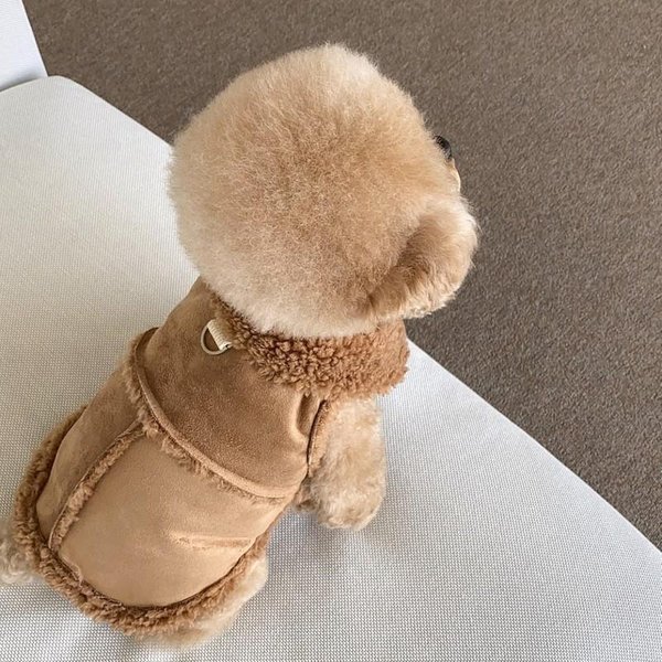 Chalecos CláSicos SóLidos Para Perro Invierno Forro Polar CáLido Ropa Para Perro Mascota Para Perros PequeñOs Medianos Chaquetas Ropa Para Cachorro Yorkshire Terrier Perro XS-image
