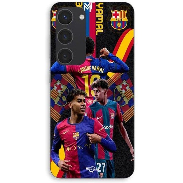 Funda De TeléFono - Maniacase - Samsung Galaxy S23 - Silicona TPU - DiseñO Lamine Yamal FC Barcelona - Negro Negro-image