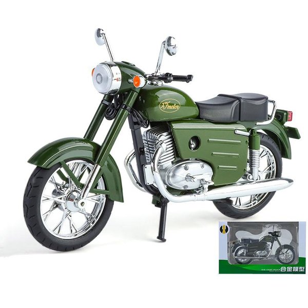 1:10 Jawa 250 Stop Miedzi Klasyczny Retro Model Motocykla Metal Diecast Model Motocykla Ulicznego Symulacja DźWięK ŚWiatłO Zabawka Prezent-image