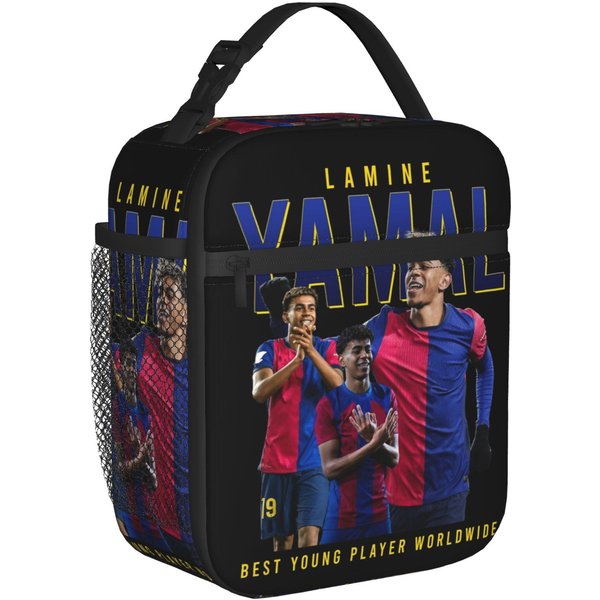 Bolsas De Almuerzo Aisladas Lamine Y-Yamal Bolsa TéRmica Reutilizable, Contenedor De Almuerzo FúTbol Soccer Bolso HerméTico Lonchera Playa Picnic One Size-image