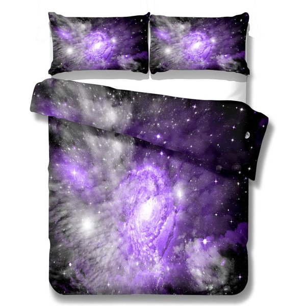 Juego De Funda NóRdica Star Galaxy, Juego De Ropa De Cama TamañO King, Queen, Doble, Matrimonial, Twin Y Individual. EU Single(135X200Cm)-image