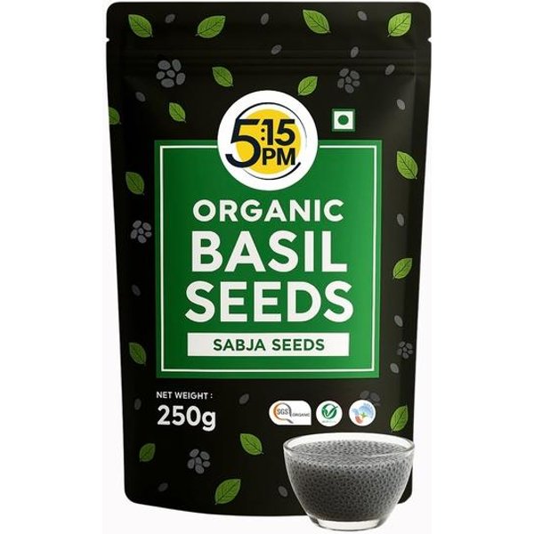 5:Semillas De Sabja OrgáNicas 15PM 250G | Semillas De Albahaca Crudas OrgáNicas Para Comer | Tukmaria, Semillas De Albahaca-image