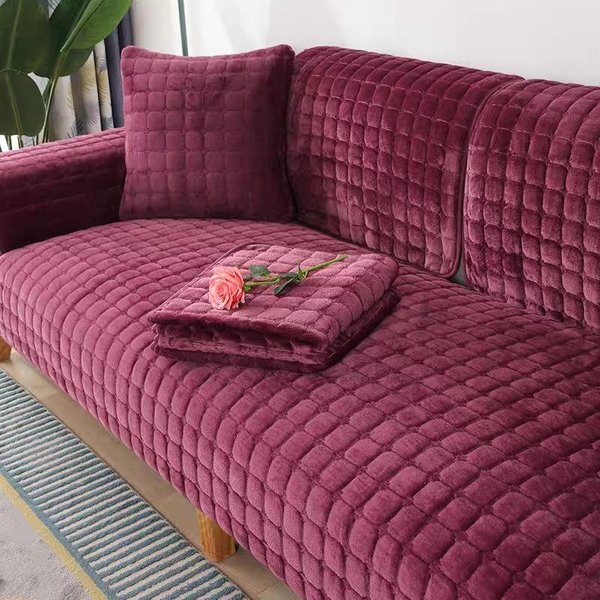 CojíN De Sofá PráCtico De Franela, CojíN De Felpa Simple Y Moderno, Toalla De Sofá Gruesa De Franela Para Todas Las Estaciones 70*70Cm-image
