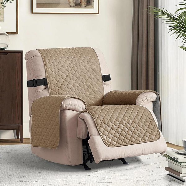 1 Pieza Funda Para SillóN Reclinable Funda Para Sillones Sofá Con Correa EláStica Ajustable Protector De Muebles Para DecoracióN De Sala De Estar 1 Seat Gray-image