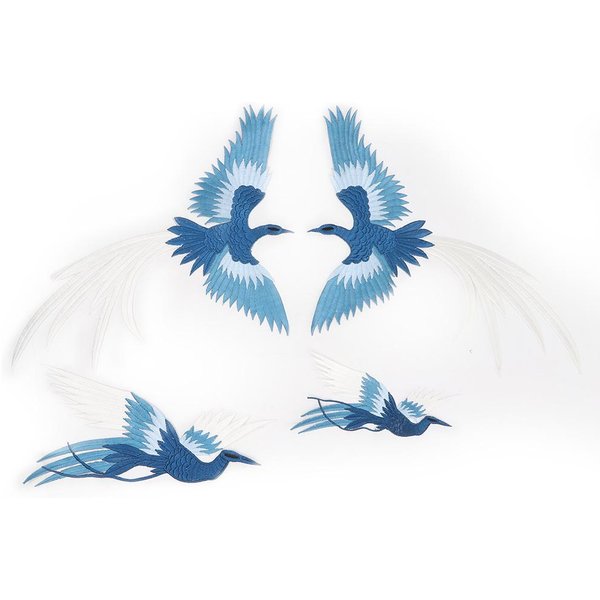 Phoenix Bird Combination Haftowana Naszywka Naszywka Z Tkaniny Aplikacja Craft Akcesoria OdzieżOwe-image