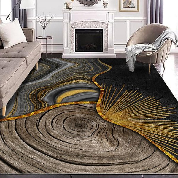 Alfombra De Sala De Estar Sofá Alfombra Mesa De Centro Dormitorio Cabecera Hogar Antideslizante 80 * 160CM-image