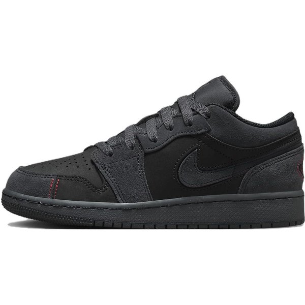 Air Jordan 1 Low SE Craft GS Dark Smoke Red DziecięCe Trampki Szare Dark-Smoke-Grey Varsity-Red FQ7757-001 38-image