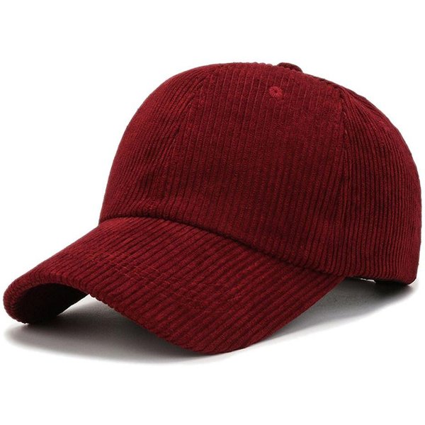 Wiosna Jesień Sztruks Sztruksowa Czapka Baseballowa Regulowana Czapka PrzeciwsłOneczna Czapka Hip Hopowa Kobiety Brown-image