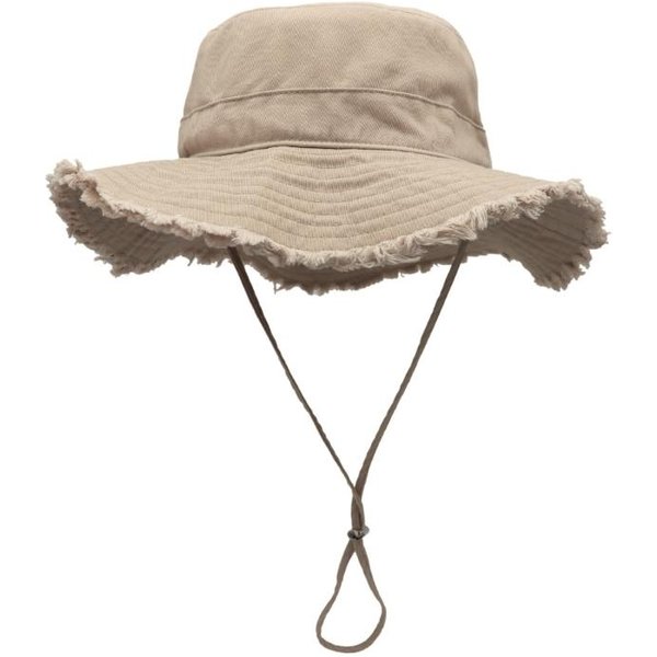 Damski Kapelusz Bucket Outdoor Z Szerokim Rondem Kapelusz Rybacki PyłOszczelny Kapelusz Bucket Kempingowy Jasny Kolor BrąZowy-image