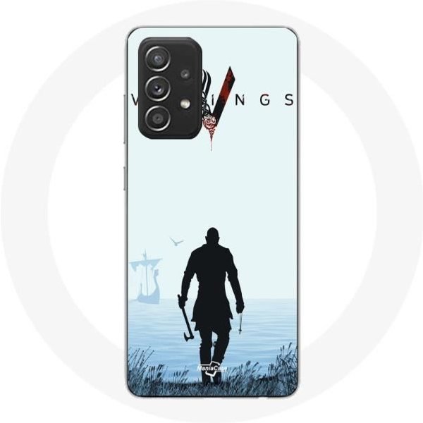 Funda - Maniacase - Samsung Galaxy A33 5G - Silicona Negra - ProteccióN Contra Golpes - Vikingos Negro-image