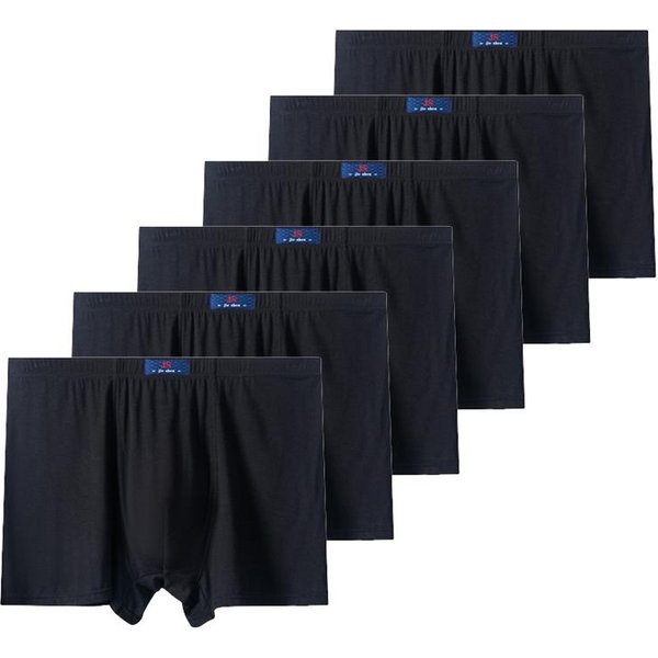 6 Piezas Ropa Interior Talla Grande Calzoncillos BóXer De Talla Grande Para Hombre XXL 3XL 4XL 5XL 6XL 7XL 8XL 9XL 10XL 11XL 12XL 13XL Calzoncillos Modales XXL Black-image