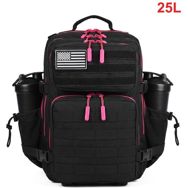 Taktyczny Plecak 25L Dla Kobiet, Na ZewnąTrz, PodróżNy, Trekkingowy, Bug Out Bag, Na Weekendowe ćWiczenia, Sportowy, Do SiłOwni, Plecak Z PodwóJnym Uchwytem Na Kubek-image