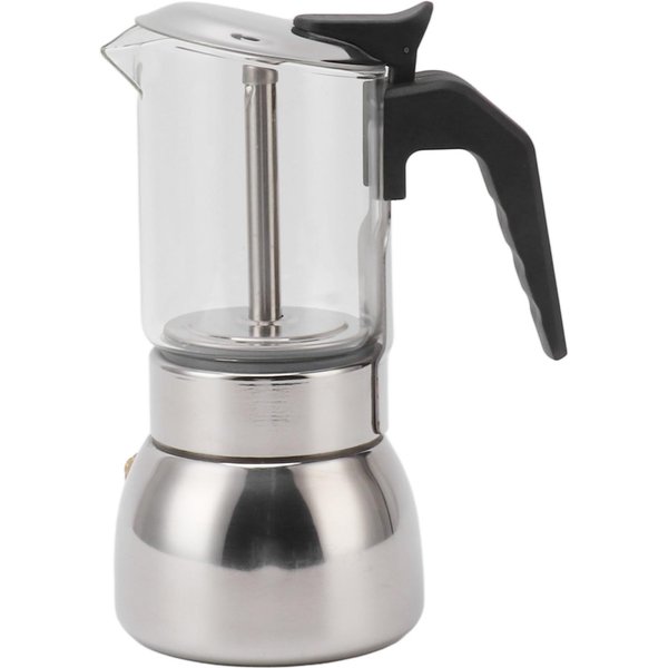 Cafetera De Doble VáLvula De Acero Inoxidable Resistente A Altas Temperaturas Multifuncional PortáTil Para-image