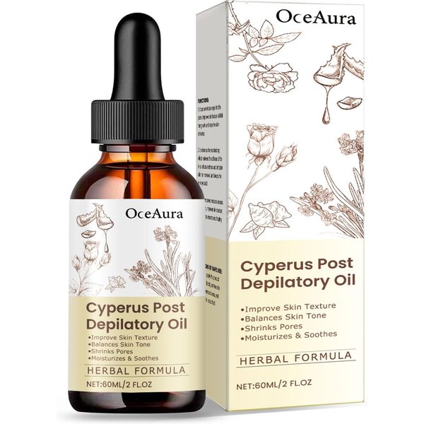 Oceaura Olejek Z Cyperus Rotundus Do PielęGnacji Depilacji Inhibitor Wzrostu WłOsóW NawilżAjąCy ŁAgodząCy SkóRę Olejek Po Goleniu Dla Kobiet White-image