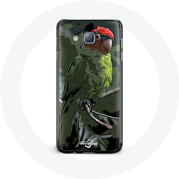 Funda Para Samsung Galaxy J3 2016 Pionus Loro Rojo Verde-image