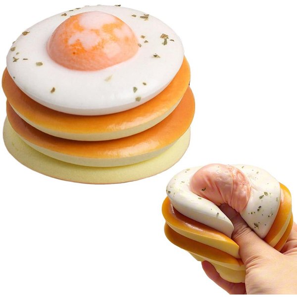 Chlebowa PiłEczka ŚCiskana Prezent Squishy ŚCiskacz Reduktor Stresu Fidget Zabawka Sensoryczna Symulacja OwocóW Jedzenia, PiłEczki ŚCiskane Dla Dzieci Beige-image