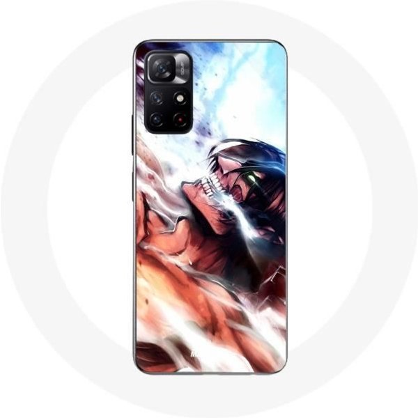 Funda - Xiaomi - Redmi Note 11S 5G - Anime Manga Eren Yeager - Flexible - Blanco-image