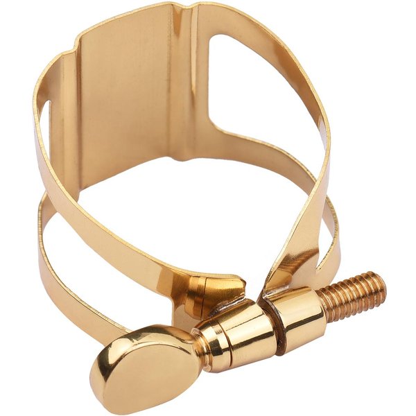 Ligadura De SaxofóN De Ajuste De Un Solo Tornillo Muslady Ligadura Compacta Y Duradera Para SaxofóN Tenor For Tenor Saxophone Oro-image