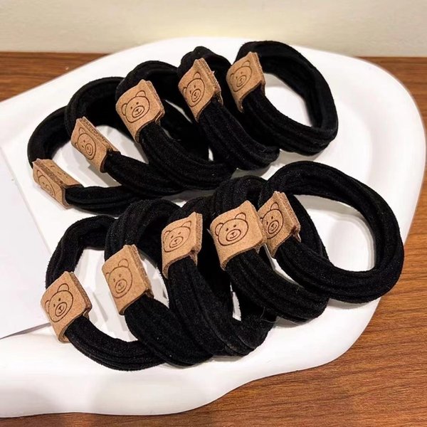 20 Szt./Zestaw Misie Grube Paski Proste Bardzo Elastyczne Gumki Do WłOsóW Dla Kobiet DziewcząT Gumka Do WłOsóW Scrunchie Gumki Akcesoria Do WłOsóW 20Pcs-image