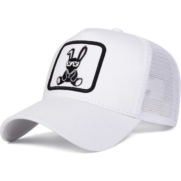 Unisex Czapki Siatkowe Baseballowe Z Haftem KróLiczka Wiosna I Lato Outdoor Regulowane Codzienne Czapki Kapelusz PrzeciwsłOneczny-image
