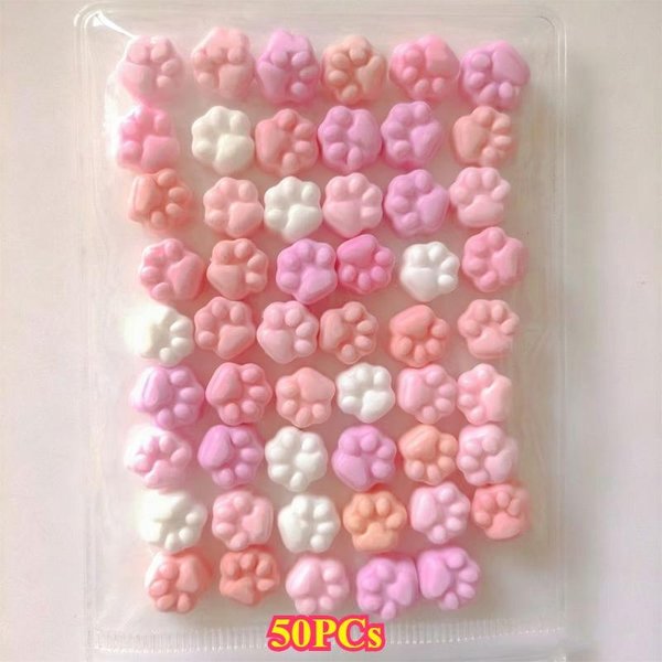 50/100 Szt. Mini Squishy Zabawka ŁApka Kota Silikonowa Urocza MięKka Kolorowa ŁApka Kota Hi OdstresowująCa Squishy Zabawka Fidget Brown-image