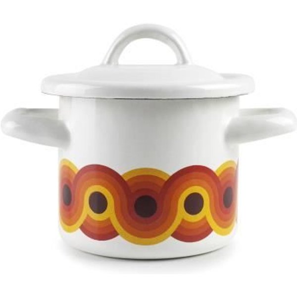 Olla - Ibili - Pop - 10 Cm - Acero Esmaltado Vitrificado - Tapa Incluida-image