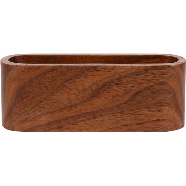 1 Caja Organizadora De Madera Creativa Para Guardar Tarjetas De Visita, Adornos De Escritorio Para Oficina. Brown-image