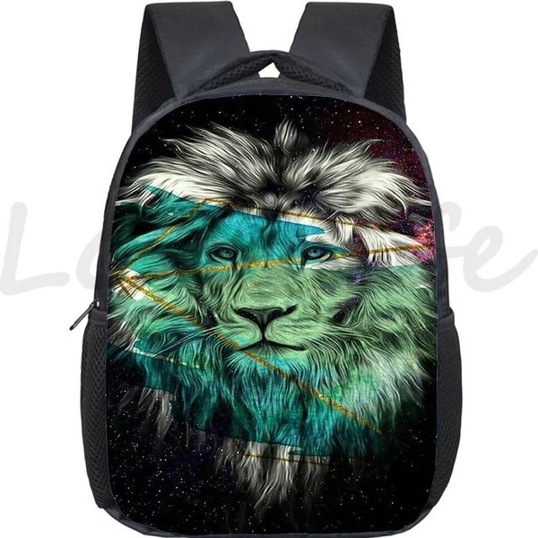 Mochilas De Tigre LeóN 3D Bolsas De GuarderíA Lobo Aullador Bolsas Escolares Animales Mochila Escolar Para NiñOs Mini Mochila Impermeable Para NiñOs NiñAs-image