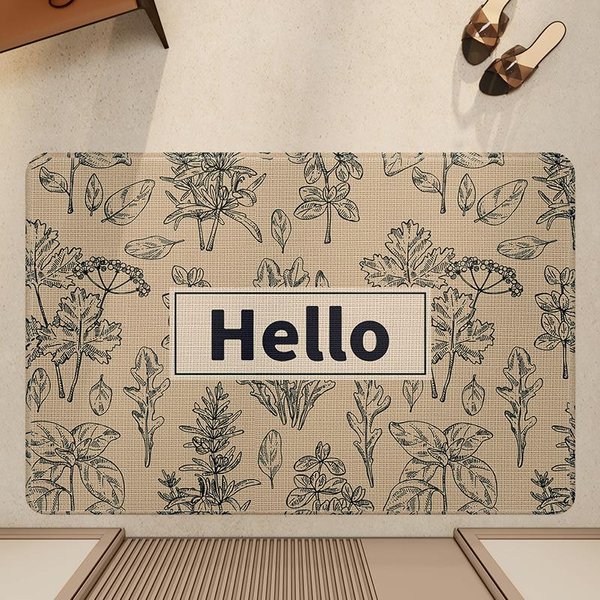 La Nueva Alfombrilla Sencilla Para Puerta De Entrada Alfombra DoméStica Para Entrada Porche Absorbente, Resistente Al Desgaste, Antideslizante Y FáCil De Cuidar 50*80Cm-image