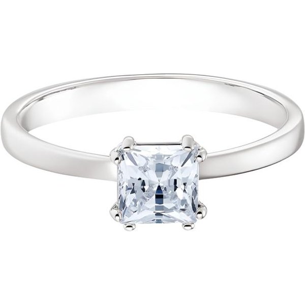 Anillo Swarovski Attract Motif Cuadrado Princesa Plata 925 Anillo De Plata Anillo Para Mujer 5372880 55 White-image