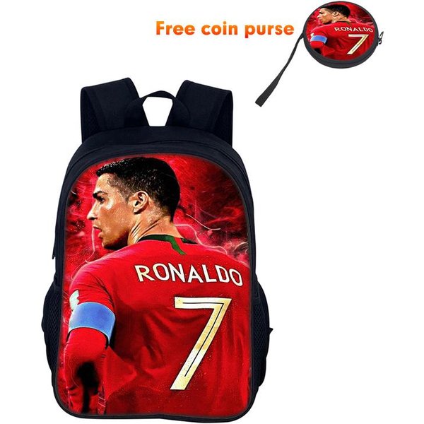 Ronaldo Tornister Szkolny Torba Sportowy Tornister Szkolny CR Plecak Mochila Gwiazda PiłKi NożNej Plecak Ucznia Dla ChłOpcóW DziewcząT Najlepszy Prezent-image