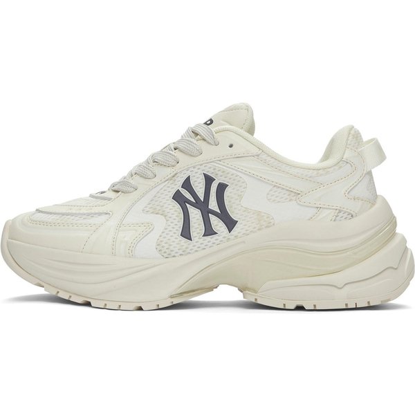 MLB Curve Runner Monograma New York Yankees CóModas Antideslizantes Resistentes Al Desgaste Mayor Altura CañA Baja Zapatillas Papá Unisex 3ARNSPL5N-50BGL 38 White-image