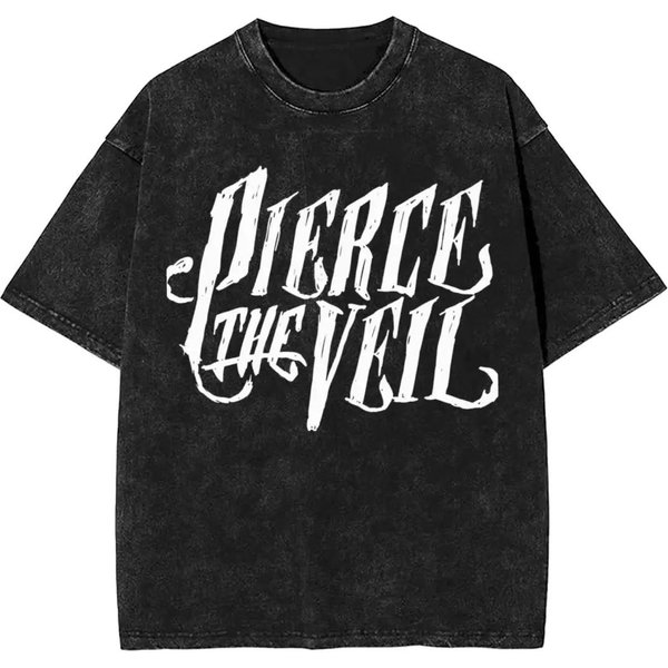 Camiseta Lavada Tour 2026 Pierce The Veil Streetwear Camiseta Vintage Camisetas De Banda De Rock Para Hombres Mujeres Manga Corta Harajuku Estampada L Verde-image