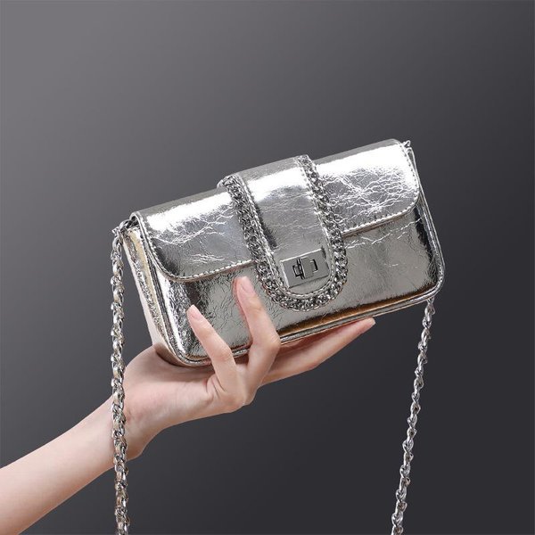 Bolso Bandolera Nicho Nuevo Bolso Silla De Montar Con Cadena Mini Bolso De Axila Moda De Invierno Bolso De Cuero Para Mujer-image
