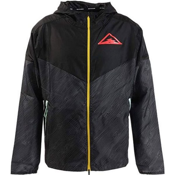 Chaqueta Con Capucha Nike Windrunner Para Correr Por Senderos Hombre Ropa De Abrigo Negra CQ7962-010 XXL-image